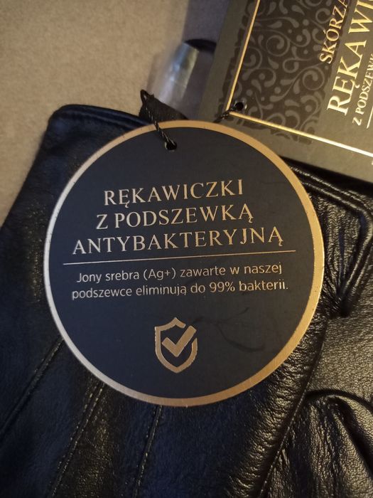 Rękawiczki skórzane Damskie antybakteryjne Semi line M/7