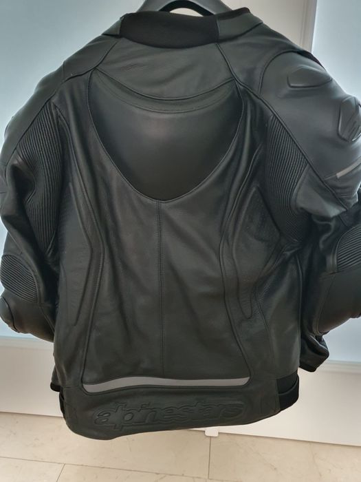 Vendo casaco moto pele preto alpinestar novo