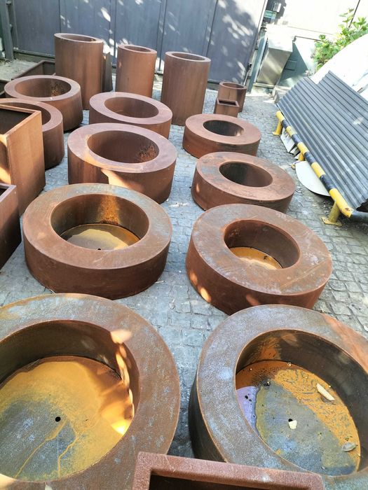 Floreira Vaso Chapa Aço Corten Ferrugem