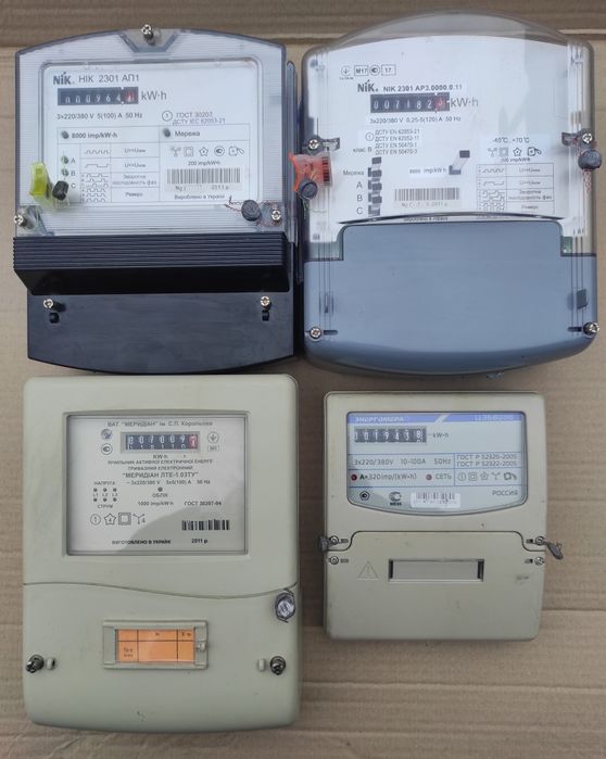 Лічильник  3ф 1ф електроенергії НІК 60-120А +є багатотарифні день ніч