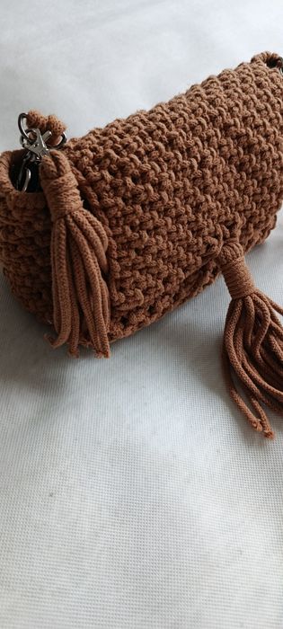 Torebka boho frędzle handmade