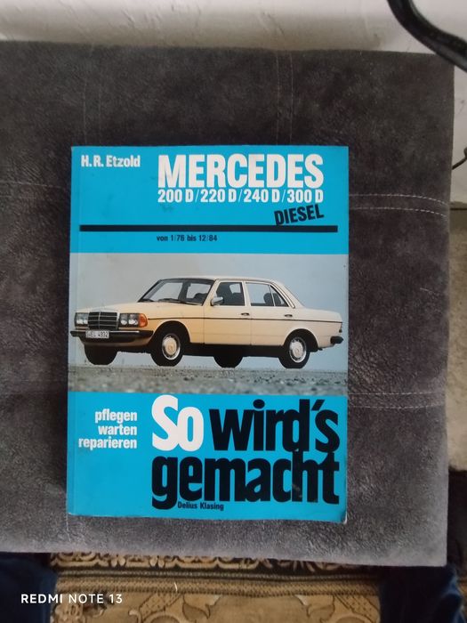 Вінтаж 1976  руководство по эксплуатации mercedes 123 diesel