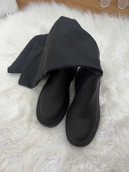 чорні чоботи ботфорди vitto rossi / чоботи високі / чоботи труби