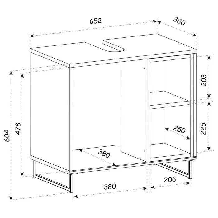 Zestaw nowoczesnych mebli łazienkowych – szary mat z drewnem, LED