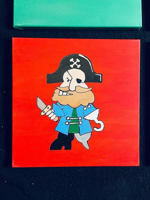 Obrazki Piraci do pokoju chłopca 6 sztuk