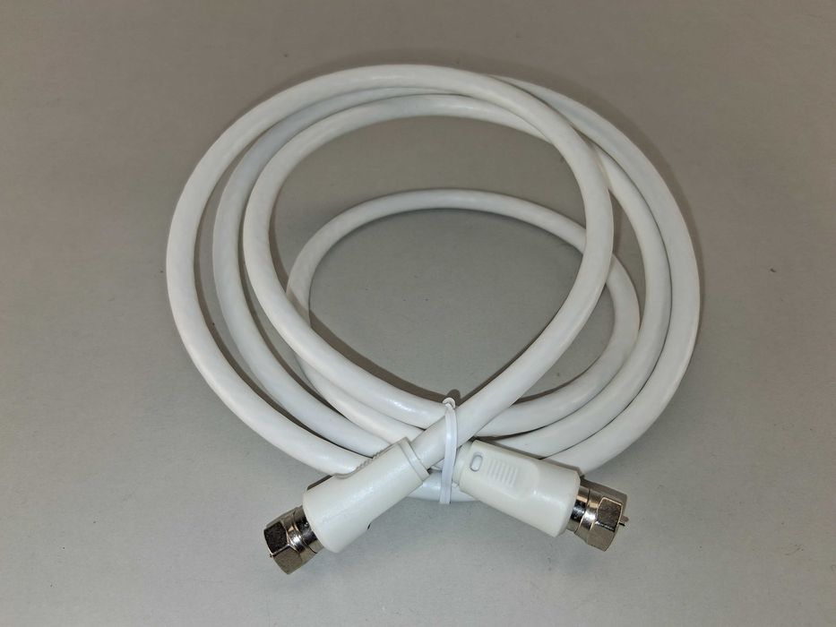 N260 Kabel Antenowy Satelitarny Koaksjalny F-F Biały