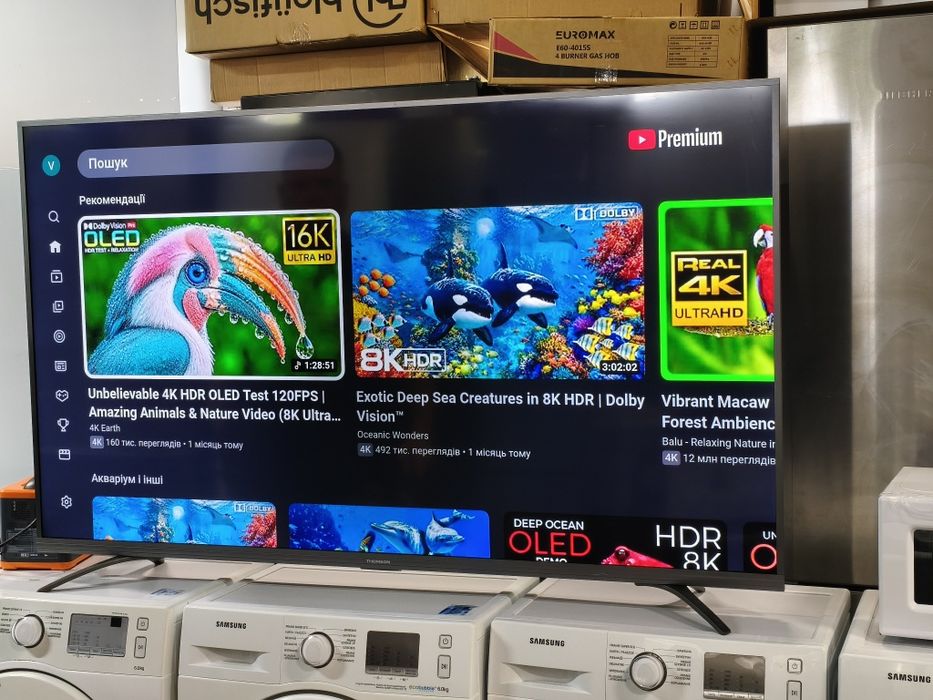 Android 4K Ultra HDR Smart телевізор 70 дюймів Thomson 70UD6406 T2 тюнер телевизор Смарт Андроид бу вживаний пульт ДУ