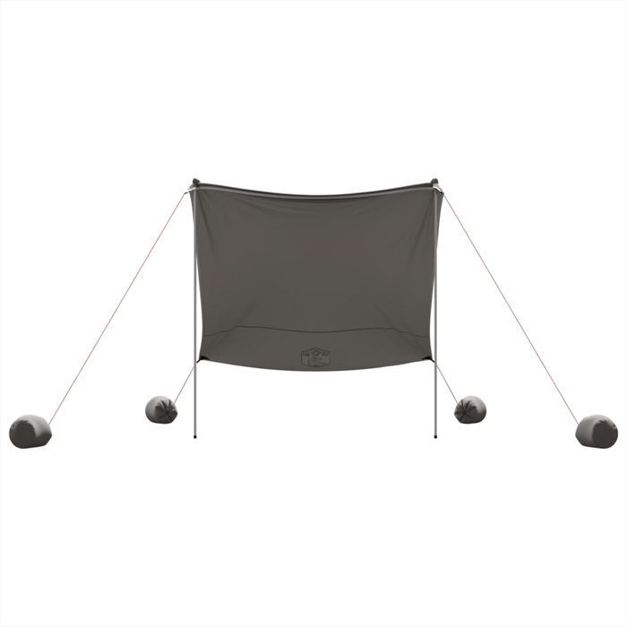 Vidaxl Zadaszenie Na Plażę, Z Obciążnikami, Szare, 214X236 Cm