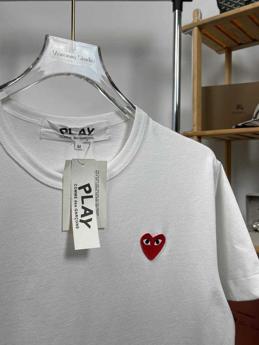 Футболка Comme Des Garcons | Бавовняна Футболка CDG | Тішка З Сердем