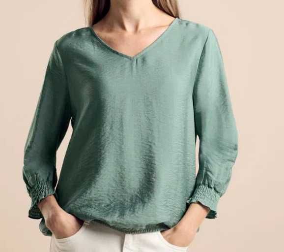 Bluzka Damska Zielona 46 rozmiar Plus Size Zwiewna Street One kod 2458