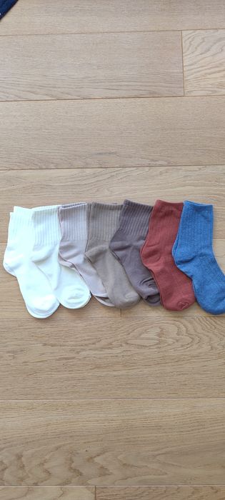 Skarpetki damskie 7 par jesień zima 37-40 nude beż brąz