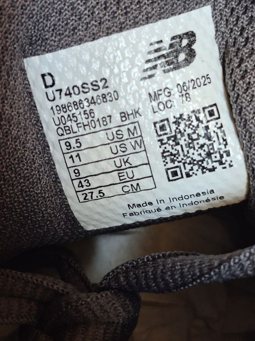 New Balance 740 "Grey Grey" | 43 EU (27.5 см) | Оригінал