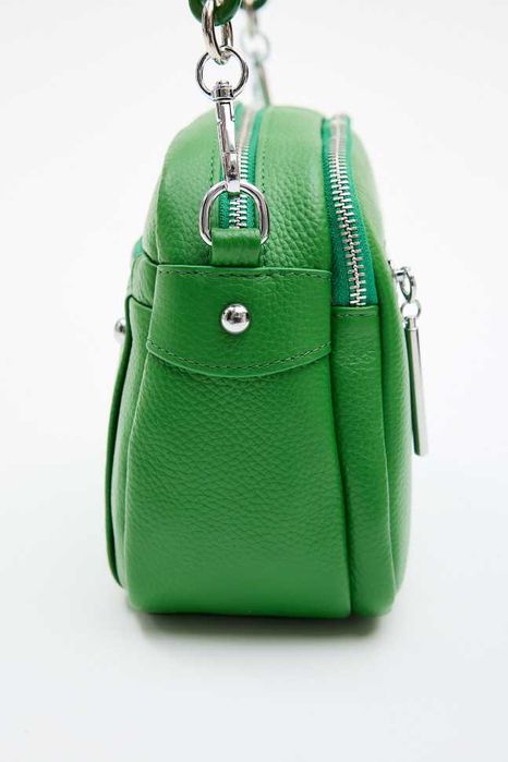 Яскрава крос боді сумка lonza з натуральної шкіри