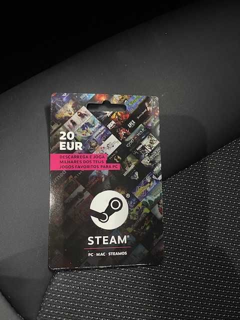 Steam Card de 20€ para videojogos e outras compras