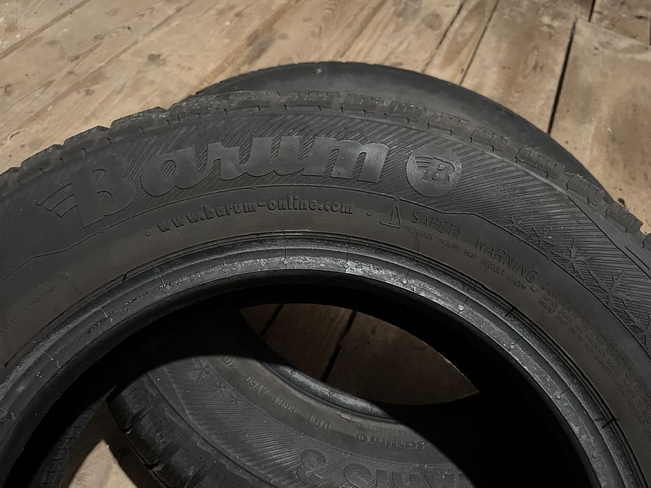 4 opony zimowe Barum Polaris 3 - 155/80 R13 - komplet, bardzo dobry stan bieżnika, 2012