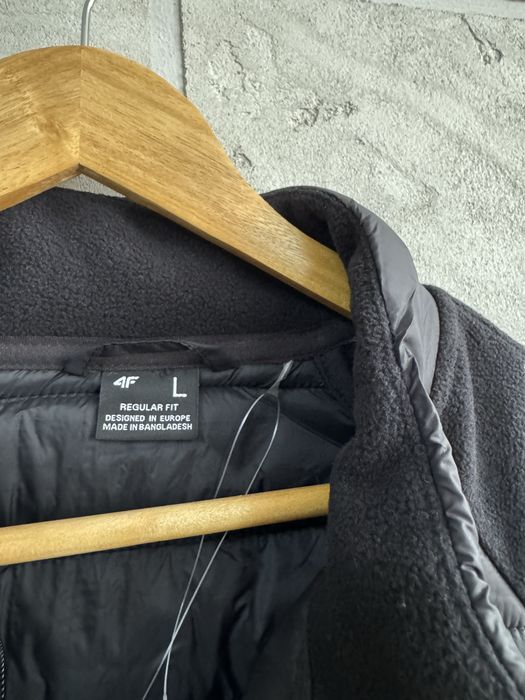 4F Nowa Polarowa Kurtka Męska Czarna Rozpinana Bluza L