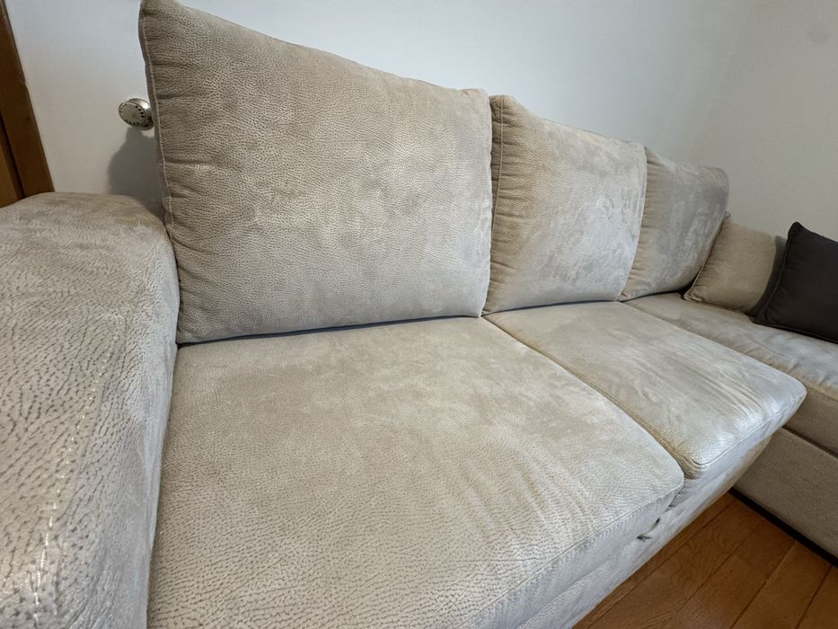 Sofá Cama Chaise Longue Creme