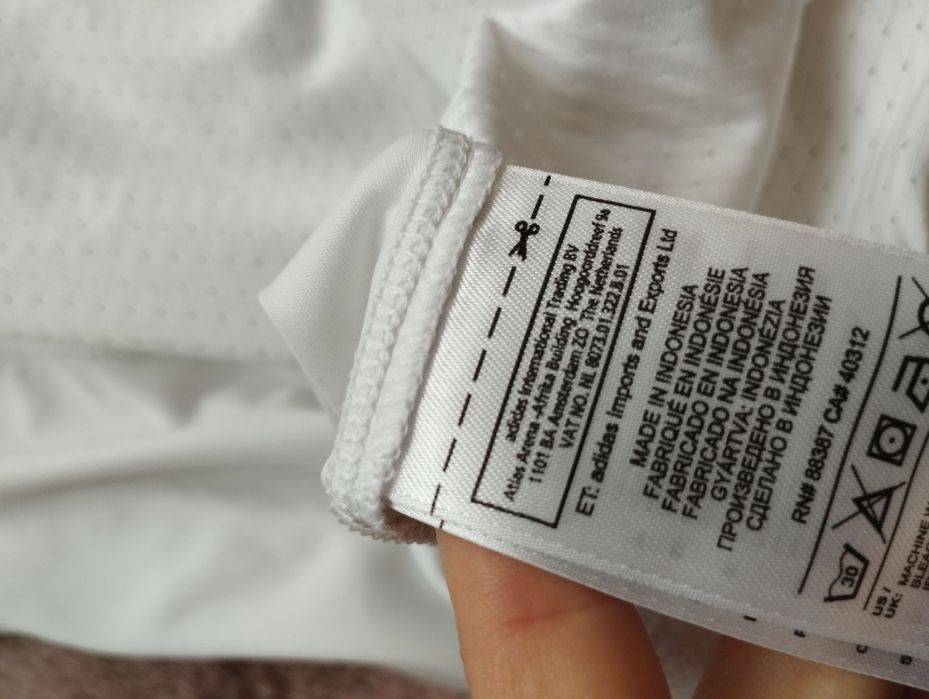 Biała bluzka sportowa, treningowa Adidas S