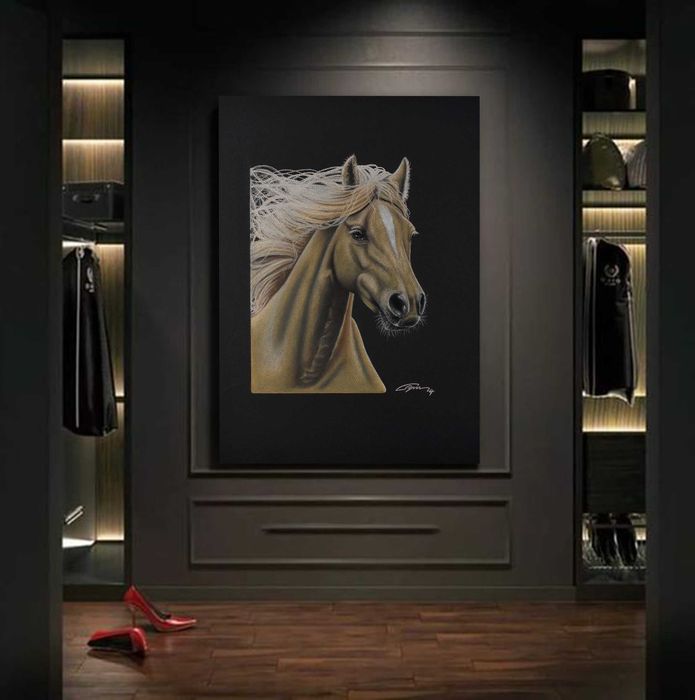 Quadro desenhado a Pastel seco "O Cavalo"