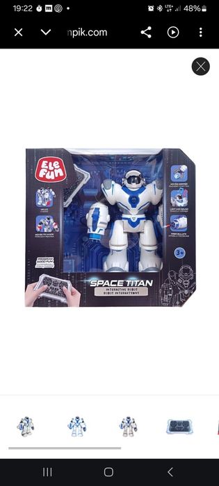 Robot interaktywny space titan elefun