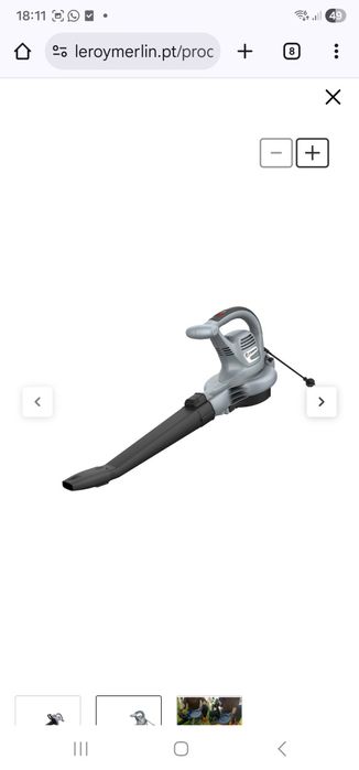 aspirador, soprador e triturador com fio