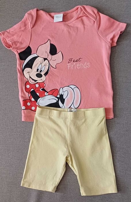 Комплект футболка та велосипедки на дівчинку 2-3 роки(92-98 розмір)