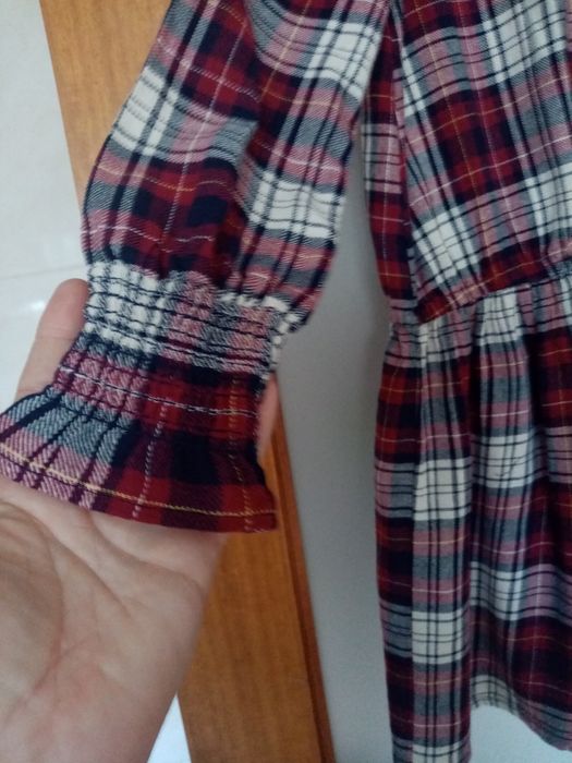 Vestido xadrez 10 anos