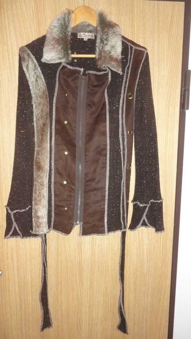 Casaco de senhora com pêlo castanho Lucy Collection