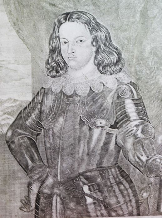 D. Teodósio de Bragança, 1º Príncipe do Brasil, gravura aberta em 1679