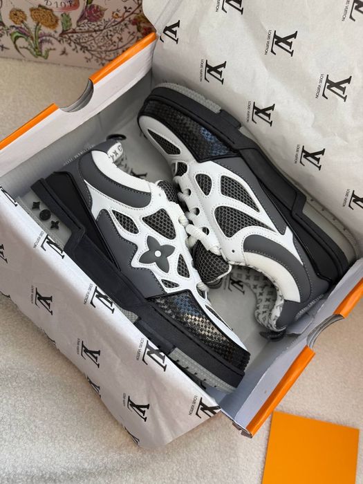 Louis Vuitton Skate Sneakers Black White Grey