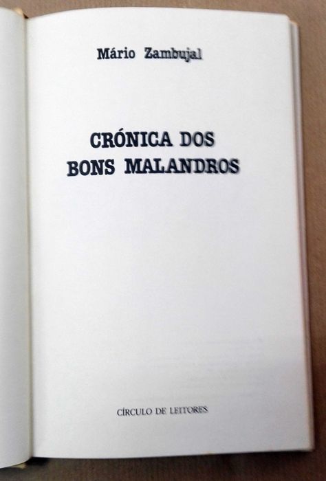 Livro Crónica dos Bons Malandros
