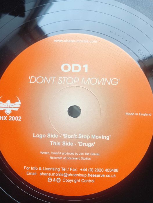 maxi vinyl OD1 – Don't Stop Moving / Drugs Hard House