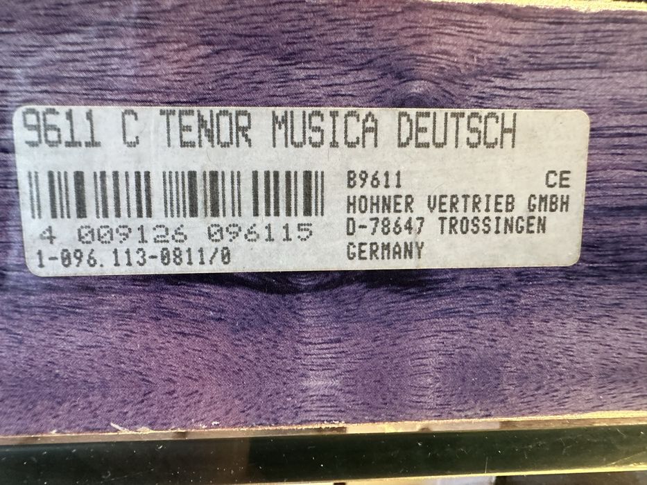 Flauta Madeira  Dulce Hohner Tenor C nova