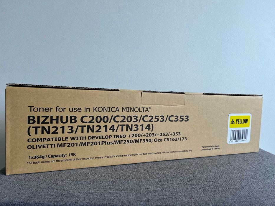 Zgodny Toner do Konica Minolta Bizhub C203 C200 C253 C353 TN-213K żółt