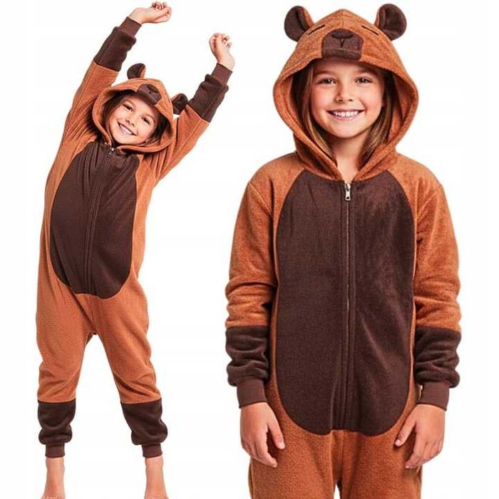 Strój piżama kigurumi Kapibara Capybara przebranie kostium r.M 116/122