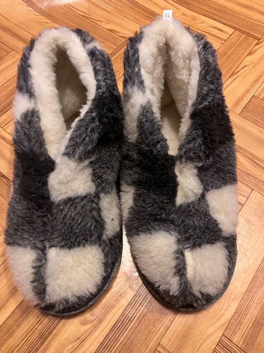 Чуні з овечої шерсті, домашні тапочки