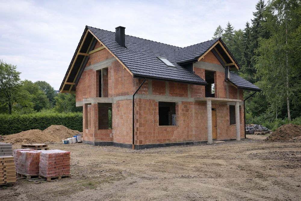 Rynny ciągnione półokrągłe produkowane na placu budowy