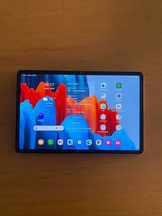 Samsung Tab S7 + Teclado + Acessórios