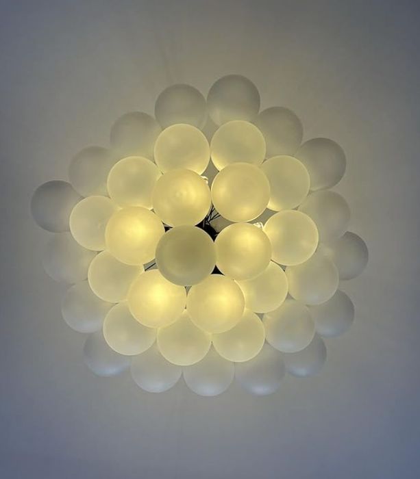 Nowoczesny żyrandol Cluster Bubble XL 37 kul, 80cm szerokości NOWA