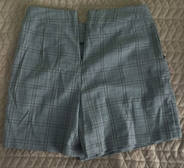 Трендова спідниця-шорти сіра у клітинку, стан ідеальний