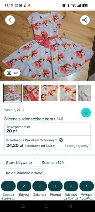 Sukienka PrettyLittleThing S nowa + koronka + sukieneczka koło