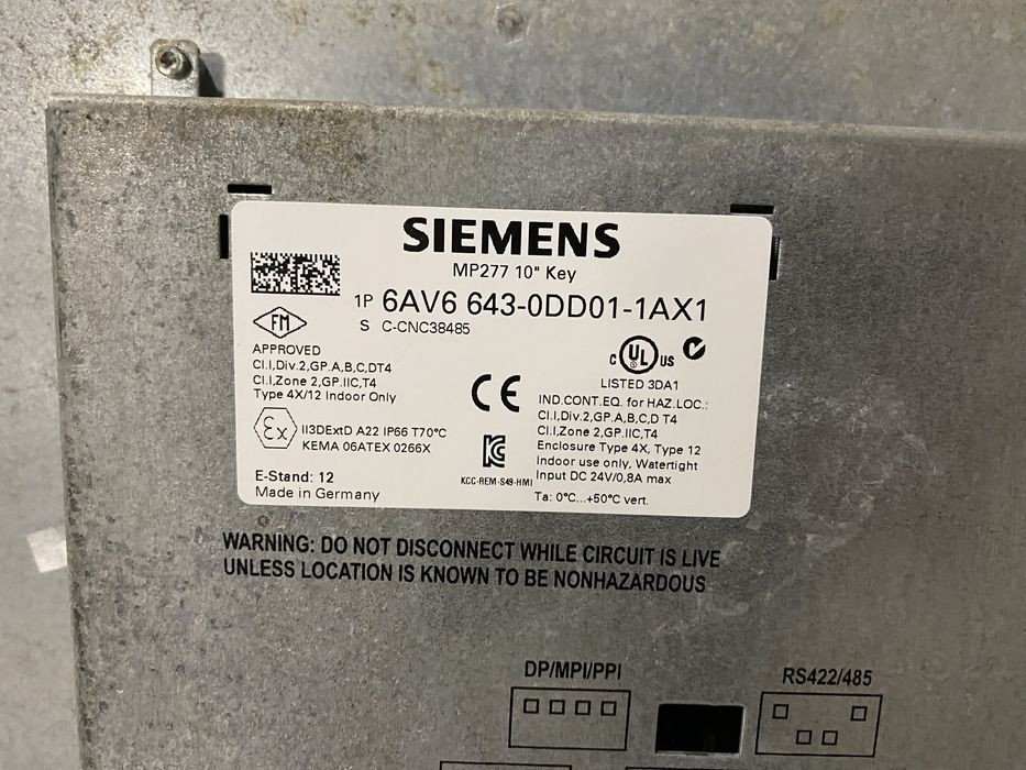 Панель оператора Siemens