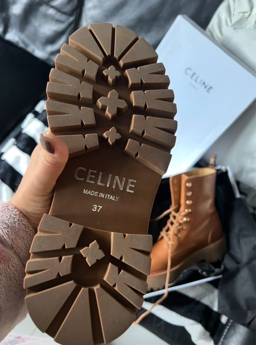 Botki trapery celine 37 skora bydleca