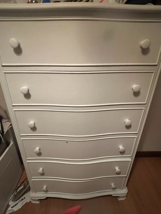 Movel branco MADEIRA c/6 gavetas 0,78x0,38x1,30