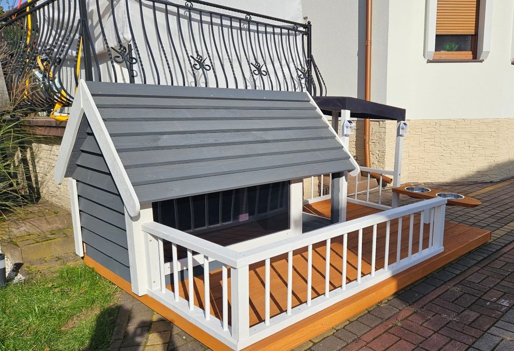 Naturalna drewniana buda dla psa XXL waga 400kg