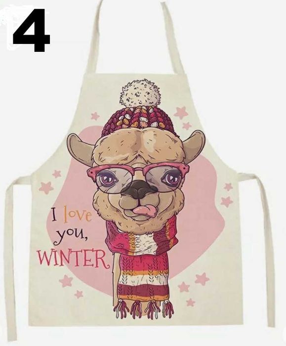 Fartuch kuchenny - motyw alpaka