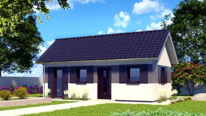 Domek drewniany całoroczny letniskowy 4,3m/5m 15/20