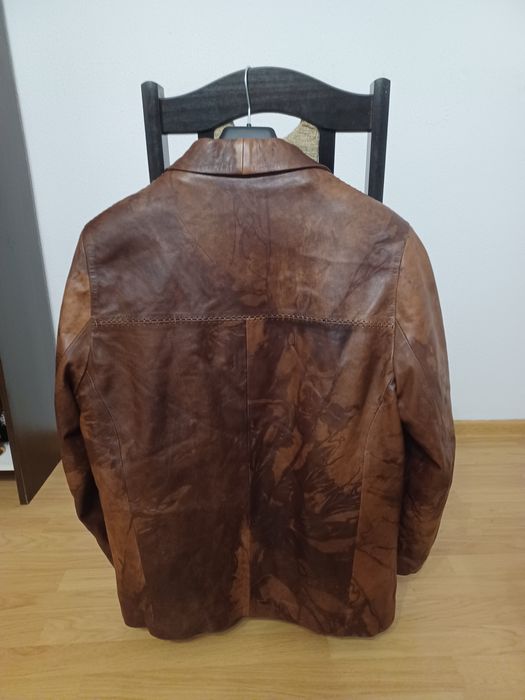 Kurtka Męska Skóra Wysokiej Jakości Marbet Brązowa L Nowa
