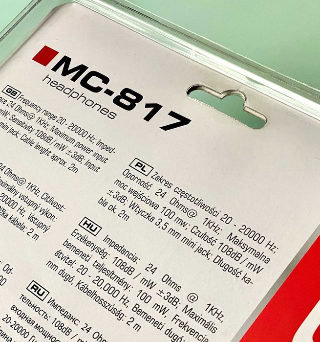 Słuchawki przewodowe z mikrofonem MODECOM MC-817 (NOWE)