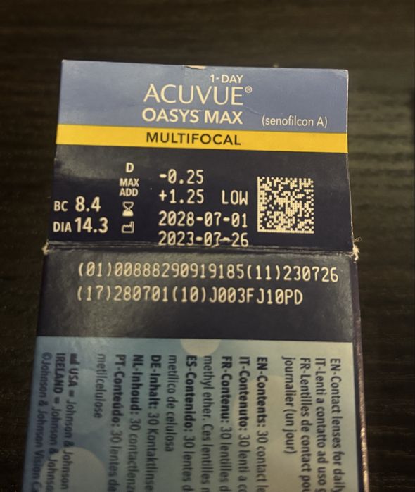 Acuvue Oasys Max 1-Day Multifocal to soczewki kontaktowe